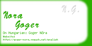nora goger business card